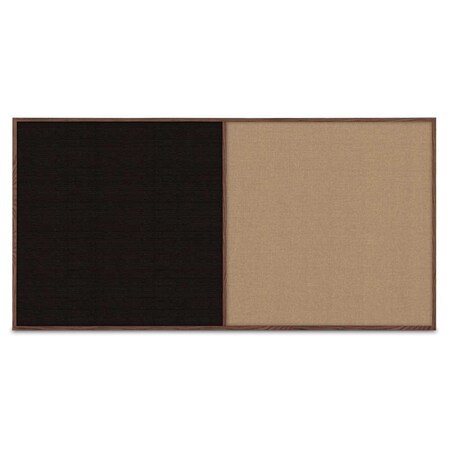 United Visual Products Enclosed Corkboard, 1 Door, 72"x48", 4" Fra UV3412-BLACK-ULTMAR